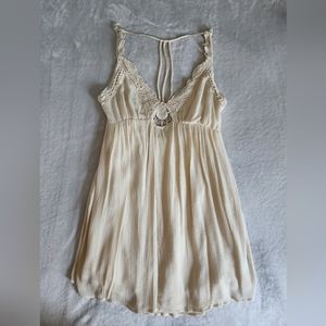 Illa Illa, size small, color lemon cream, strappy double lined short dress